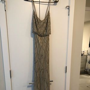 Floor length beaded dress